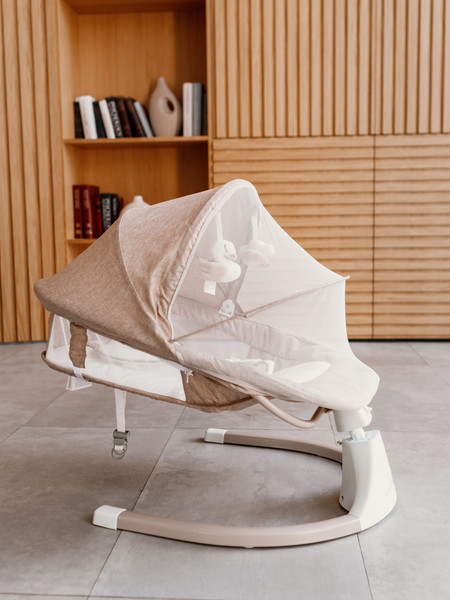 Изображение товара Детский шезлонг Amarobaby Lucky Swing / AB23-22LUCKY/03 (бежевый)