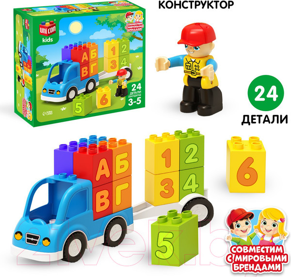 Изображение товара Конструктор Unicon Машинка / 9468367 (24эл)
