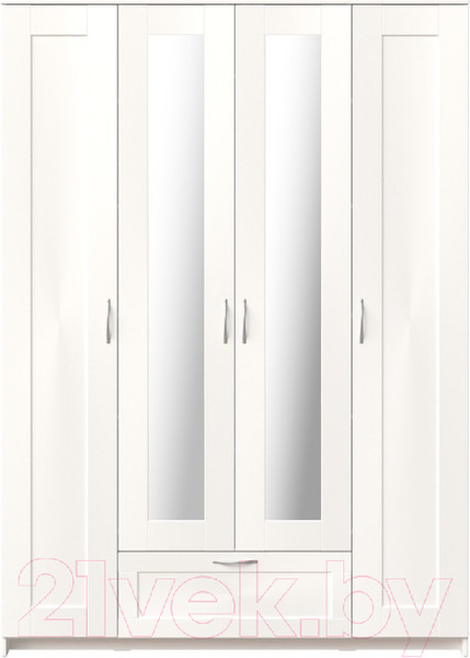 Изображение товара Шкаф Mio Tesoro Сириус 4-х створчатый 1 ящик 2.02.01.520.1 (белый)