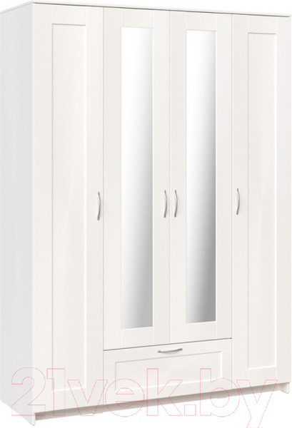 Изображение товара Шкаф Mio Tesoro Сириус 4-х створчатый 1 ящик 2.02.01.520.1 (белый)