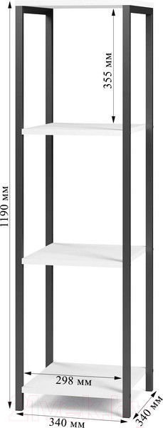 Изображение товара Стеллаж Mio Tesoro Mini Joy Loft (белый/черный)