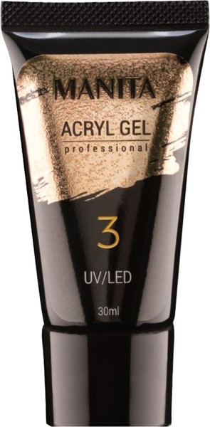Изображение товара Моделирующий гель для ногтей Manita Professional №03 белый с блестками (30мл)