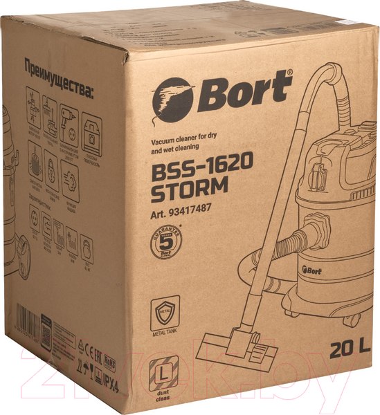 Изображение товара Профессиональный пылесос Bort BSS-1620-STORM (93417487)