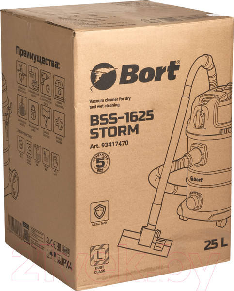 Изображение товара Профессиональный пылесос Bort BSS-1625-STORM (93417470)
