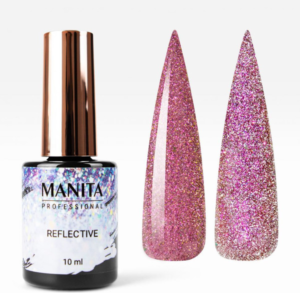 Изображение товара Гель-лак для ногтей Manita Professional Светоотражающий с хлопьями юки/Multichrome Reflective №01 (10мл)