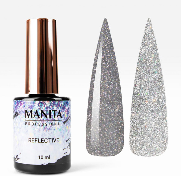 Изображение товара Гель-лак для ногтей Manita Professional Multichrome Reflective Светоотражающий с хлопьями юки №07 (10мл)