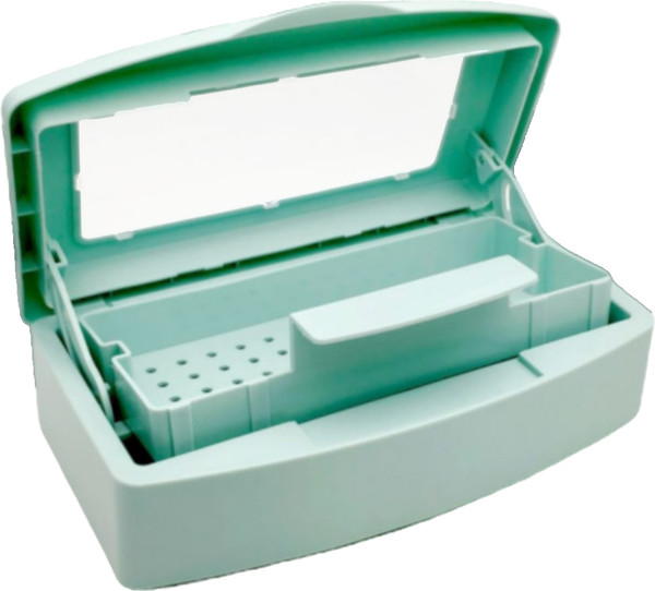 Изображение товара Контейнер для дезинфекции Nail Art С прозрачной крышкой (бирюзовый)