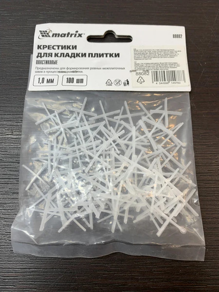 Изображение товара Крестики для укладки плитки Matrix 88082 (100шт)