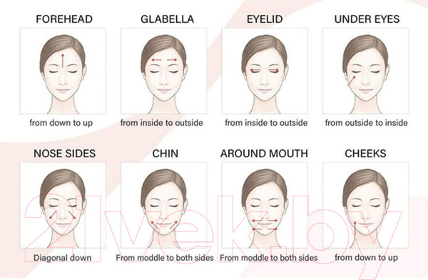 Изображение товара Массажер механический для лица Nail Art Двусторонний (черный обсидиан)