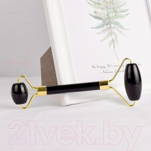 Изображение товара Массажер механический для лица Nail Art Двусторонний (черный обсидиан)