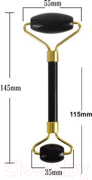 Изображение товара Массажер механический для лица Nail Art Двусторонний (черный обсидиан)