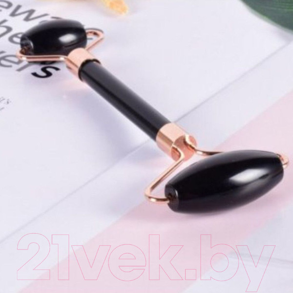 Изображение товара Массажер механический для лица Nail Art Двусторонний (черный обсидиан)