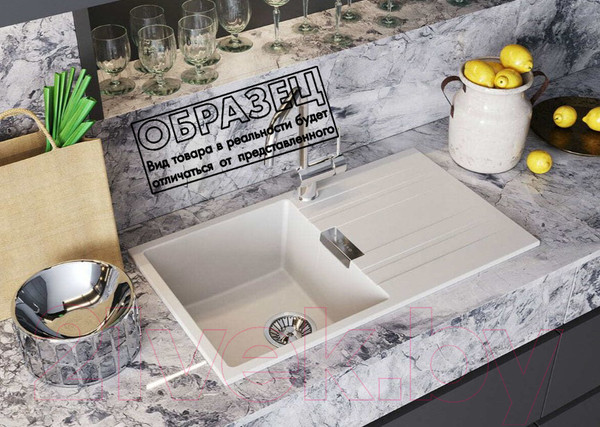 Изображение товара Мойка кухонная Tolero TL-750 (грей)