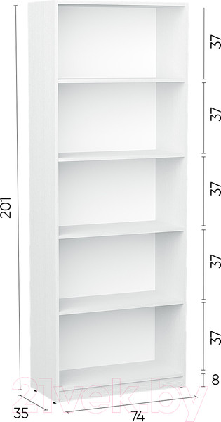 Изображение товара Стеллаж Involux Престон 226H003 (белый структурный)
