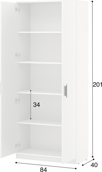 Изображение товара Шкаф Involux Престон 226H004 (белый структурный)