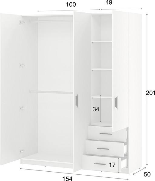 Изображение товара Шкаф Involux Престон 226H012 (сонома/белый)