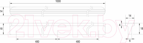 Изображение товара Ручка для мебели Boyard Shell RS064SG.4/960