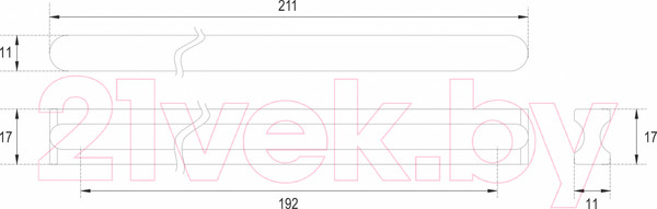 Изображение товара Ручка для мебели Boyard Volna RS065SG.4/192