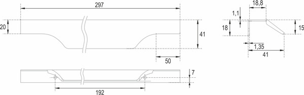 Изображение товара Ручка для мебели Boyard Al Wing RT114SG.1/192/300