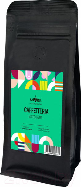 Изображение товара Кофе в зернах Caffetteria Gusto Crema средняя обжарка 20/80 (250г)