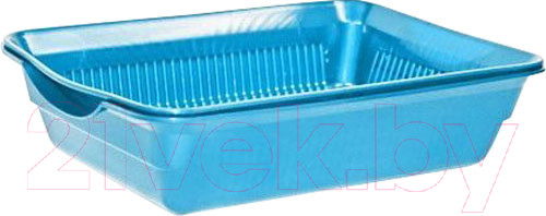 Изображение товара Туалет-лоток Homecat Atlantis с сеткой / 80939 (голубой перламутр)