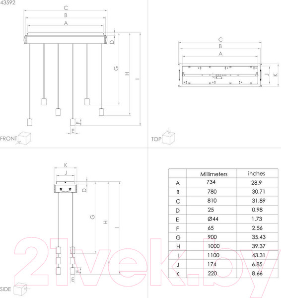 Изображение товара Люстра Eglo Wootton 43592