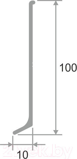 Изображение товара Плинтус Profiling ПЛ-100 (3м, белый муар)