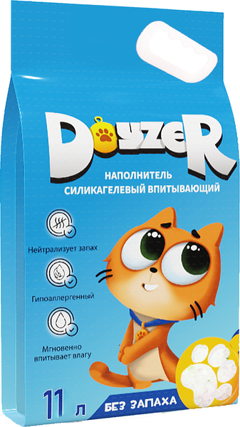 Изображение товара Наполнитель для туалета Doyzer Силикагелевый без запаха (11л/4.6кг)