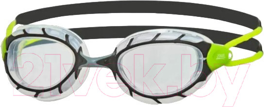 Изображение товара Очки для плавания ZoggS Predator / 461037 (Regular, черный/зеленый/прозрачный)