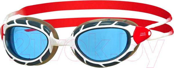 Изображение товара Очки для плавания ZoggS Predator / 461037 (S, белый/красный/синий)