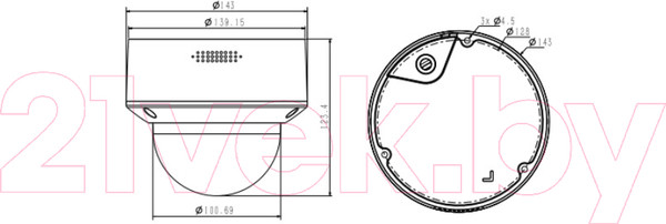 Изображение товара IP-камера Tiandy TC-C35MS I5/A/E/Y/M/H/2.7-13.5mm/V4.1