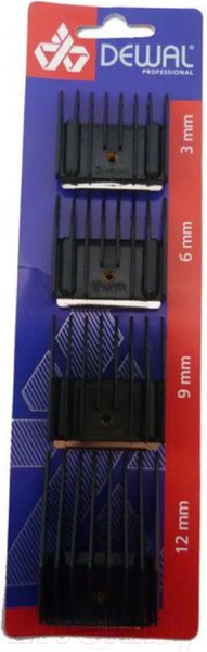 Изображение товара Набор насадок к машинке для стрижки волос Dewal Classic 03-S (черный)