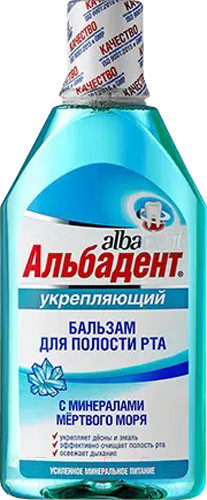 Изображение товара Ополаскиватель для полости рта Альбадент Бальзам Укрепляющий (400мл)