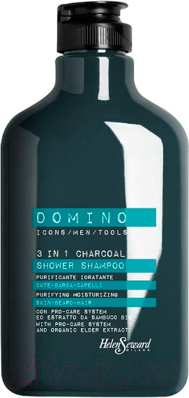 Изображение товара Шампунь для волос Helen Seward Domino 3 In 1 Charcoal Shower Shampoo (250мл)