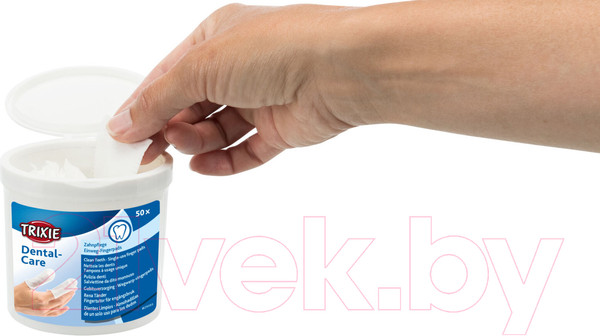 Изображение товара Влажные салфетки для ухода за животными Trixie Для ухода за зубами / 29393 (50шт)