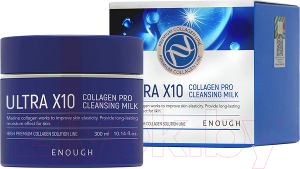 Изображение товара Молочко для снятия макияжа Enough Ultra X10 Collagen Cleansing Milk (300мл)