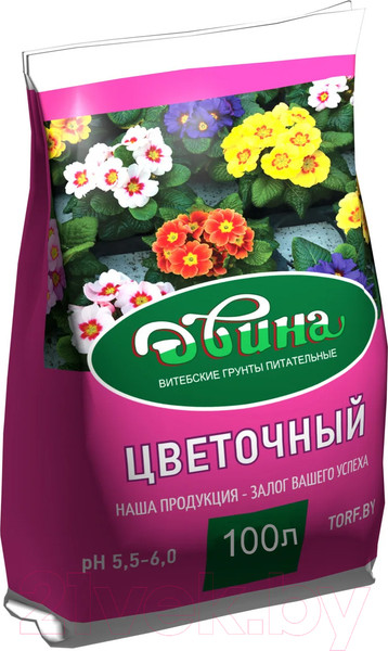 Изображение товара Грунт для растений Двина Питательный Цветочный (100л)