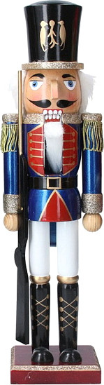 Изображение товара Статуэтка Gisela Graham Nutcrackers. Щелкунчик с ружьем / 20428-3