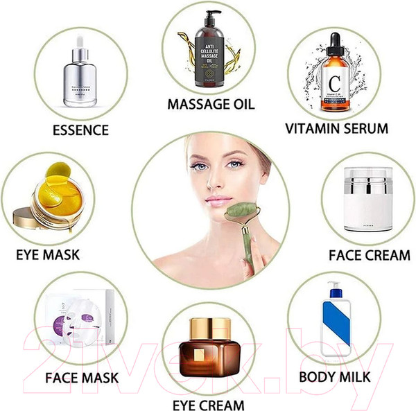 Изображение товара Массажер механический для лица Nail Art Нефритовый