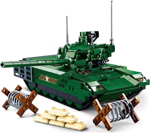 Изображение товара Конструктор управляемый Sluban Механо. Российский танк T-14 Армата / 9590277 (995эл)
