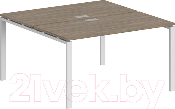 Изображение товара Комплект письменных столов Norden 160x163.8x75 / SG.249.OD.63.WH (белый/дуб темный)