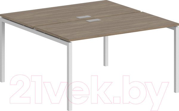 Изображение товара Комплект письменных столов Norden 160x163.8x75 / SG.249.OD.44.WH (белый/дуб темный)