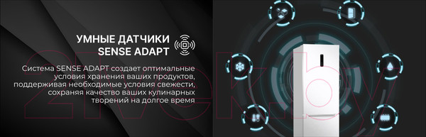 Изображение товара Холодильник с морозильником TECHNO FN2-47S SS