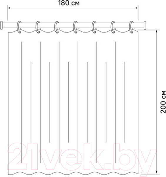 Изображение товара Шторка-занавеска для ванны IDDIS BD04P18i11