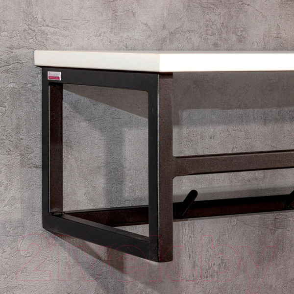 Изображение товара Вешалка для одежды Millwood Сканди 4 92x29x22 (белый/металл черный)