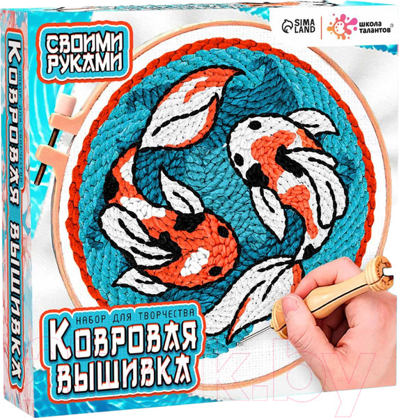 Изображение товара Набор для вышивания Школа талантов Ковровая вышивка. Карпы / 9802041