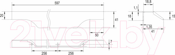 Изображение товара Ручка для мебели Boyard Al Wing RT114SG.1/512/600