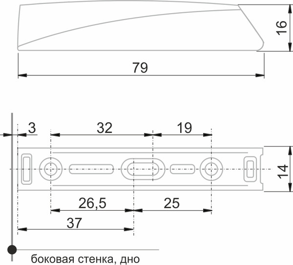 Изображение товара Заглушка мебельная Boyard AMF16/W