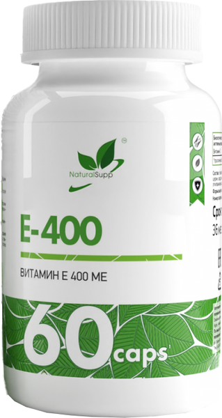 Изображение товара Витамин NaturalSupp Vitamin E 400мг (60капсул)