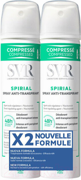 Изображение товара Антиперспирант-спрей SVR Spirial Spray Anti-Transpirant (2x75мл)
